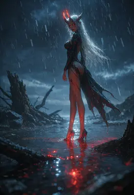 Demon Queen in the Rain