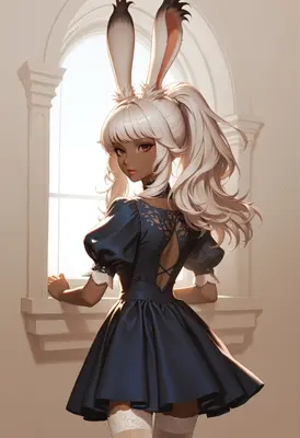 Bunny Girl by the Window