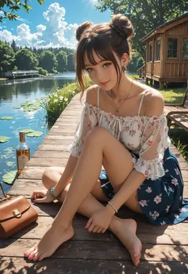Serene Afternoon by the Lake