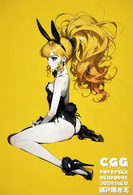 Golden Blonde Bunny Girl