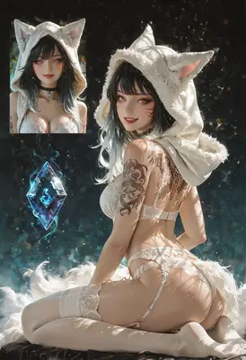 Fox Spirit with Magical Crystal