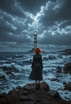 Stormy Watch at the Lighthouse