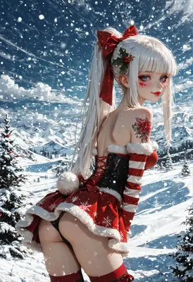 Festive Holiday Spirit in the Snow