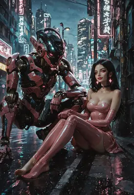 Cybernetic Guardian and the Pink Android