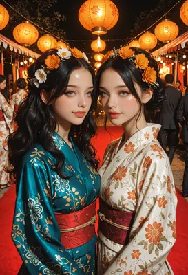 Twin Sisters at the Lantern Festival