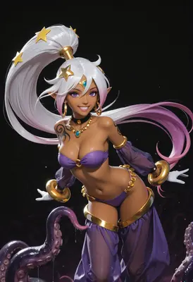 Star-Eyed Elf with Tentacle Companion