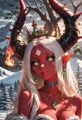Crowned Demon Queen of Winter Peaks