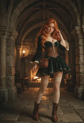 Redheaded Adventurer in Stone Keep