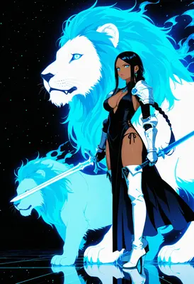 Warrior Queen and Spectral Lions
