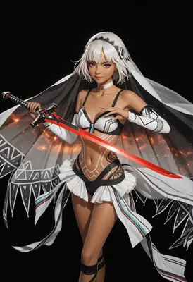 Warrior Maiden with Glowing Blade