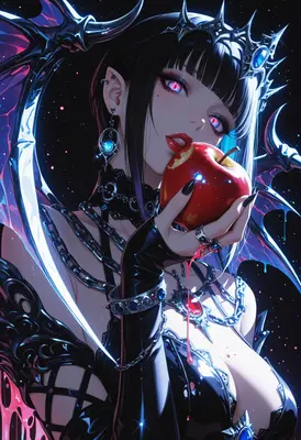 Gothic Queen With Forbidden Apple