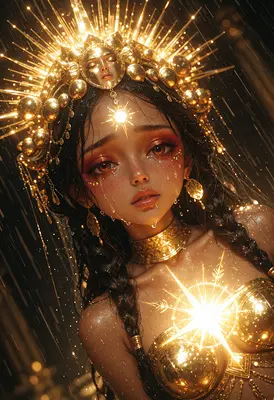 Celestial Goddess in the Golden Rain