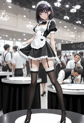 Charming Maid at the Gala Event