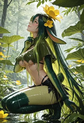 Rain Kissed Dryad in the Forest