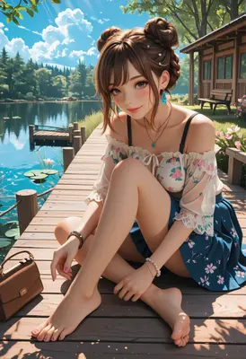 Serene Afternoon on the Wooden Pier