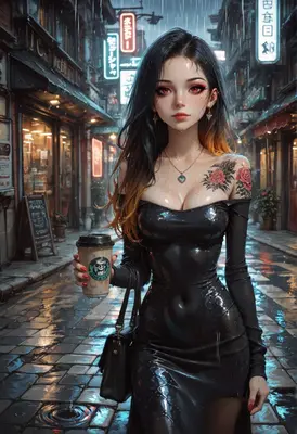 Rainy Night Coffee Walk