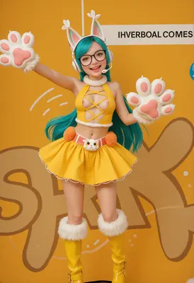 Cheerful Cat Girl Cosplay