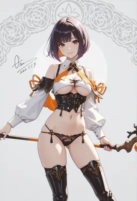 Elegant Mage in Ornate Fantasy Attire