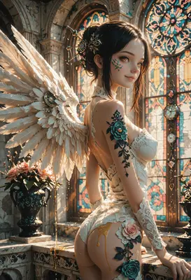 Celestial Angel with Golden Nectar