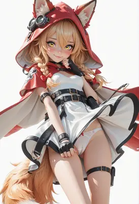 Fox Girl in Red Hood
