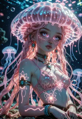 Ethereal Jellyfish Siren of the Deep