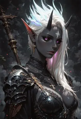 Ethereal Dark Elf Warrior Queen