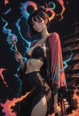 Mystic Mage with Arcane Staff