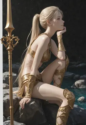 Golden Warrior Resting by the River