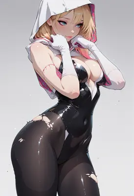 Spider Gwen in Distressed Latex Suit