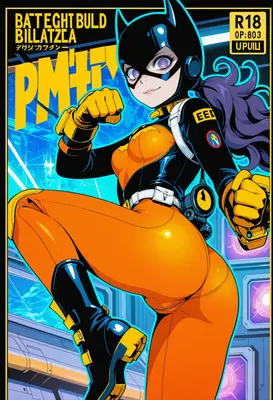 Futuristic Heroine in Action Pose