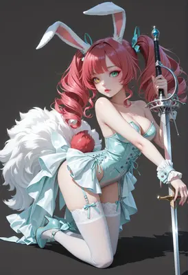 Bunny Knight with Elegant Rapier