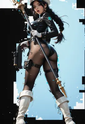 Tactical Officer with Spear and Pistol