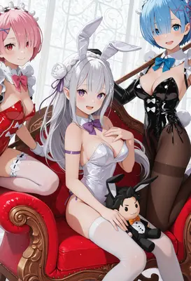 Re Zero Bunny Girl Trio
