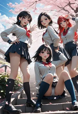 Cherry Blossom School Friends