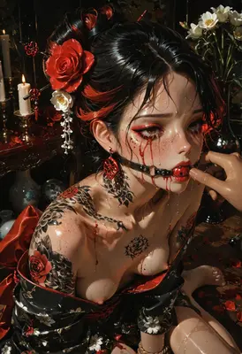 Gilded Rose of the Dark Parlor