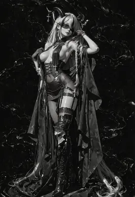 Gothic Succubus in Obsidian Shadows