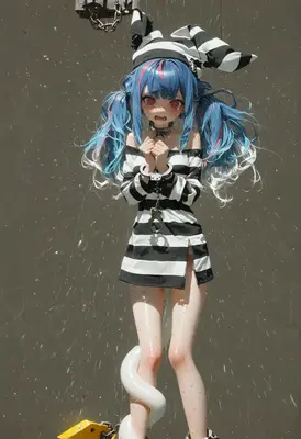 Captured Soul in Prison Stripes