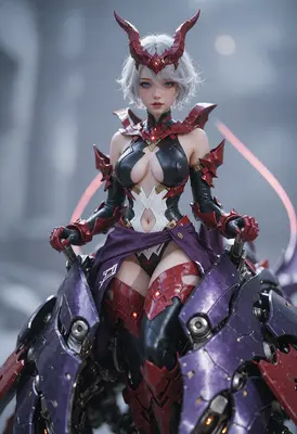 Armored Demon Princess on Mechanical Mount