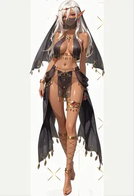 Enigmatic Desert Elf Dancer