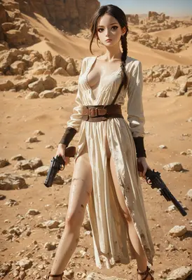 Desert Gunslinger in Flowing Robes