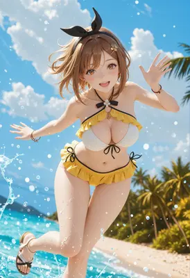 Cheerful Summer Beach Day Fun