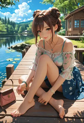 Serene Summer Day by the Lake