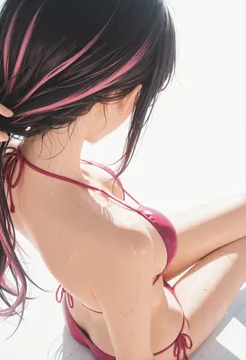 Summer Radiance in Pink Bikini