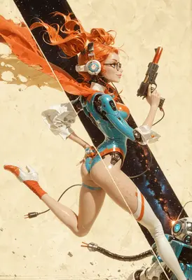 Cybernetic Space Agent on Mission