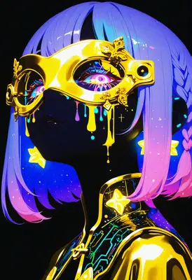 Neon Masked Cybernetic Dreamer