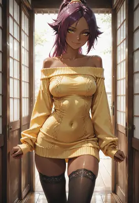 Sunlit Beauty in a Cozy Sweater