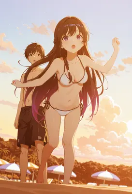 Sunset Beach Date with Friends