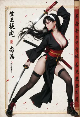 Dual Katana Wielding Dark Samurai