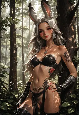 Enchanted Rabbit Spirit in the Woods