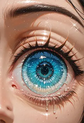 Galaxy Within a Tearful Eye